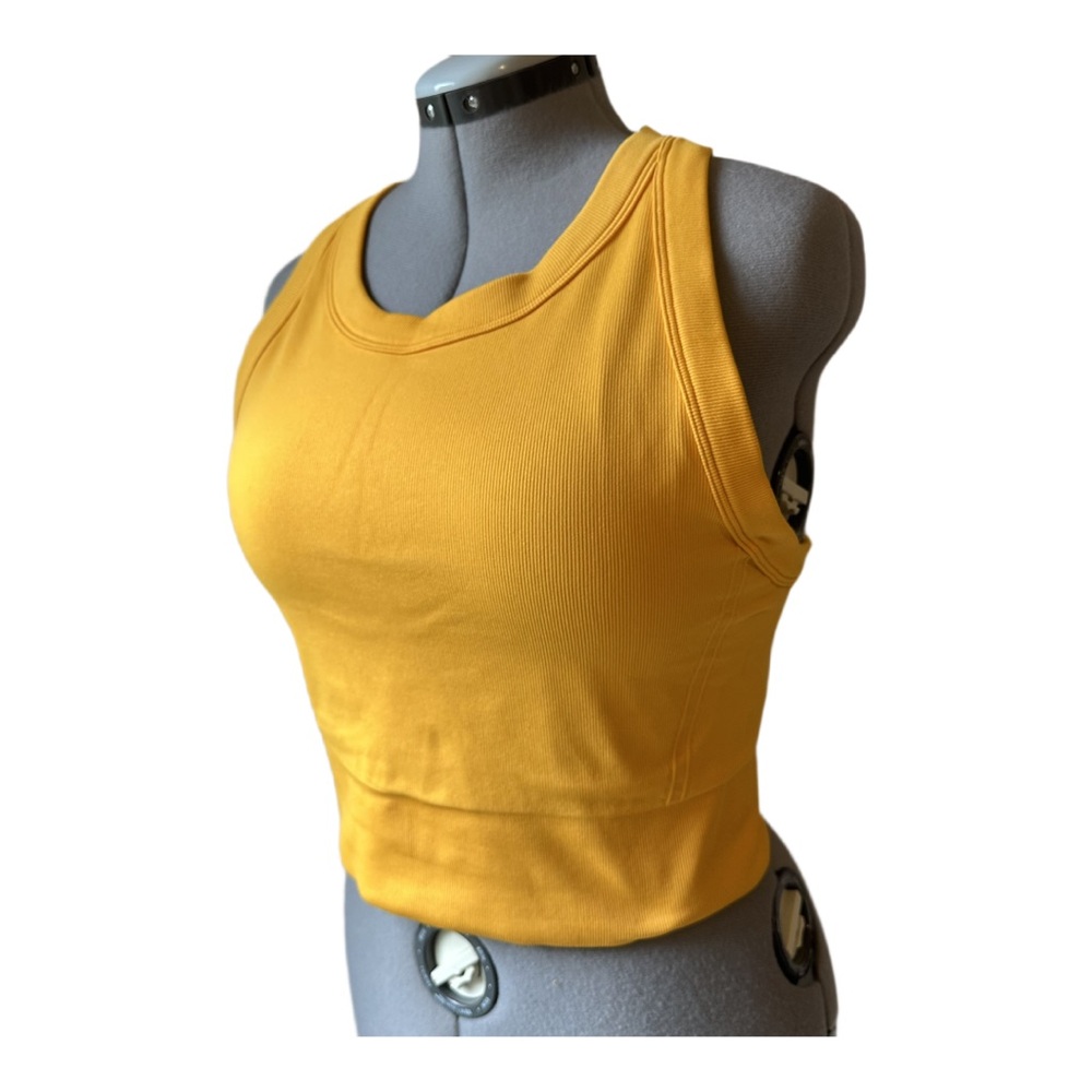 Marigold Yellow Crop Tank Top